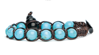 Bracciale Tamashii SHUNGITE in Pietre dure Turchese BHSS900-7 - BHSS900-7